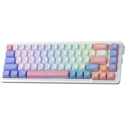 Redragon K709 PRO 65% Wireless Gasket RGB Gaming Keyboard, 68 Keys Hot-Swap Compact Mechanical Keyboard W/Free-Mod Socket, 5-Layer Noise Dampening & round PBT Keycaps, Quiet Custom Linear Switch