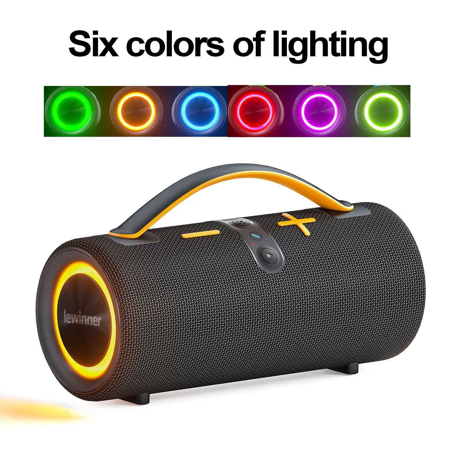 Mother'S Day Sale Lewinner Portable Bluetooth Wireless Speaker Bathroom Waterproof 30W*2 Dual Speakers IPX7 Waterproof Portable Bass Stereo Audio RGB Lights TWS Pairing for Home Outdoor Party Beach Gift Ideas Tiktokshopspringglowup